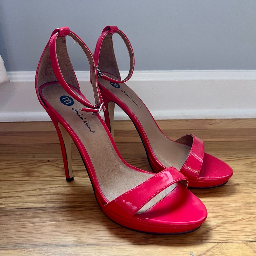 M by Michael Antonio Lovina Sandal Patent Stiletto Heels